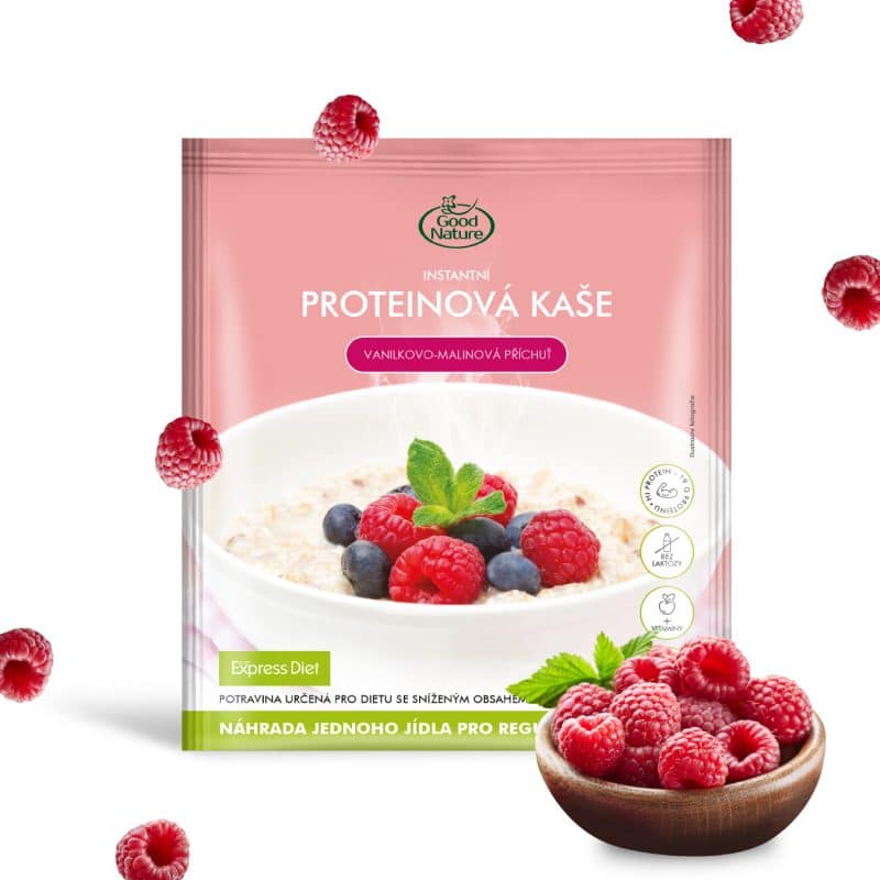 Kaša s vanilkovo-malinovou príchuťou Express Diet, 60 g